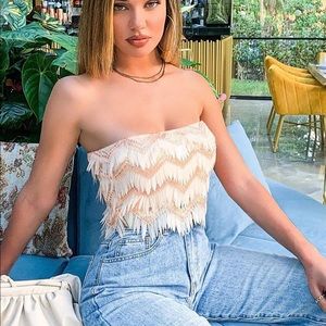 Fashion Nova strapless crop top